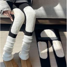 Women's Winter Fleece Lined Thermal Pants Elastic High Waist Slim Fit Thicken Legging Woman Waist Knee Protection Long Pants