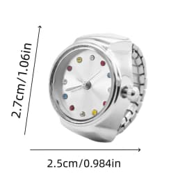 New Hot Sales Creative Diamond-Set Ring Watches With Alloy Cases, Finger Round Dials For Couples And Men