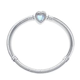 2026 Valentine New 925 Silver Pink Bow Full Diamond Bracelet Original 17-20CM Fit DIY Charm Women Birthday Jewelry Gifts