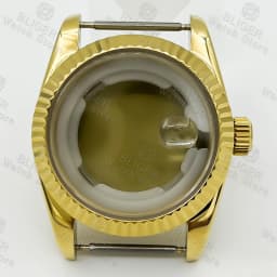 BLIGER 31mm NH05 NH06 Watch Case Fluted Curved Silver Gold Rose Gold Jubilee For Ladies Watch Date Sapphire Glass Waterproof