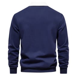 2025 Spring Autumn Polo Neck Sweatshirts for Men Fashion Smart Casual Cotton Mens Hoodies Sweatshirts High Quality Pullover Tops
