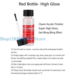 High Gloss Finish Coating for Stone Resin Clay Ceramic Crafts Eco-friendly Gloss Protective Topcoat Matte Finishing