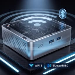 Ninkear M5 Neo Mini Pc, Intel Pentium Gold 5405U, 8GB RAM 256GB SSD, Windows 11, Dual Hdmi, Wifi 5, Bluetooth 5.0, 2Tb Expansion Triple-Screen Display