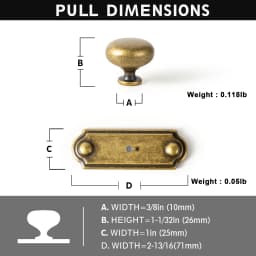 Antique Brass Cabinet Pulls Hardware for BedroomVintage Brass Solid Drawer Handles for Kitchen Cabinets and Dresser Drawers