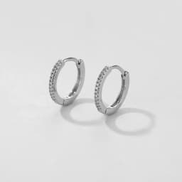 Gold Silver Color Simple Huggies Full Rainbow Zircon Hoops Earring for Women Fashion Drops Piercing Pendiente Ohrringe Jewelry