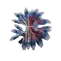 50pcs/lot DC5V /DC12V 12mm WS2811 IC White Cable LED Module String Christmas LED Pixel Light Addressable Waterproof RGB Lamp
