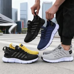 Running Shoes for Men Lightweight Soft Soled Mesh Breathable Lace Up Casual Shoes Outdoor Exercise Tenis Masculino Sneakers Men