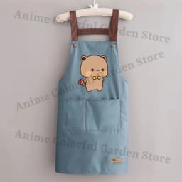 Bubu Dudu Kitchen Waterproof Oil Resistant Apron for Men Women Anime Fashion Aprons Cooking Solid Color Hotel Work Clothes Gifts