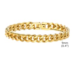 Vnox 7/9mm Cuban Chain Bracelets for Men Women, Waterproof Stainless Steel Link Chain Wristband,19/21cm Length Classic Jewelry