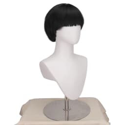 Synthetic Short Brown Mushroom Cosplay Wig for Men Bowl Cut Hair Anime Retro Wig Suitable for Movies Party Multi-colored Wig
