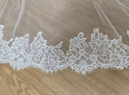 Customized 1 Tier Mantilla Wedding Veil 3M Long Full Lace Edge Cathedral Bridal Veils Wedding Accessories Doda Velo De Novias