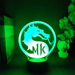 Mortal Kombat 11 Dragon Logo Night Light Led Touch Sensor Color Changing Nightlight for Kids Child Gaming Room Setup Cool Stuff