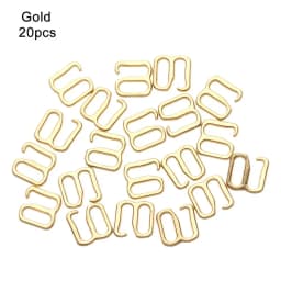 20/40pcs Mini Ultra-small 6mm 9 Metal Type Bar Doll Tri-glide Belt Buckles Clips Buttoon Adjustment Buckles DIY Doll