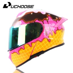 Uchoose DOT Approved Full Face Helmets Crash Motorbike Protective Gear Men Women Flip Up Helmet Motorcycle Double Sun Visor