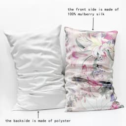One Side 100% Mulberry Silk Pillowcases Printed Envelope Pillow Case Pillowcase for Healthy Sleep