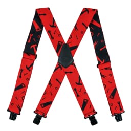 KUNN Men Suspender Tape Measure Pattern Suspender Fully Strength Elastic with Heavy Duty Clip Ruler Suspenders
