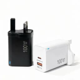 100W GaN USB-C +USBA Charger for MacBook Air ,Samsung Galaxy,Ipad Pro, Phone 17/16/15 and More , Power Bank Quick Charge