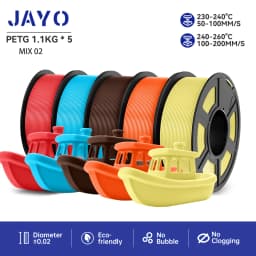 JAYO PETG 3D Printer Filament PETG Jayo Filament No Bubbles No Drawing Smooth Multiple Colors 3D Printer Accessories 1.1kg/Roll