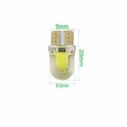 10PCS T10 W5W COB Light Bulb 1W DC12V Mini LED Lights White Blue Red Yellow Green Pink Silicone Lamp for Car Interior Lighting