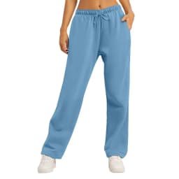 Autumn Winter Women's Solid Color Sweatpants Daily Casual Pants Women's Wide Leg Pants Comfortable Loose Drawstring Women's Trou