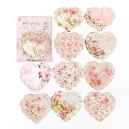 10 pcs Vintage Broken flower hollowed out lace paper Decorative Diy Scrapbooking Diary Album junk journal Collage material