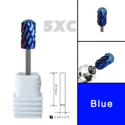 RolinStar 6.6 Large Round Top Barrel Safety 5XC 7 Color Acrylic Powder Dipping Killer Remover Strongest Nail Drill Bits