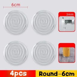 4Pcs Silicone Non-Slip Pad Anti-moving Table Foot Mat Bed Foot Antislip Fixator Transparent Anti Vibration Pads Furniture Gasket