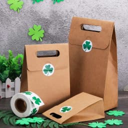 100-500pcs 1 inch Clover Stickers Saint Patrick's Day Shamrock Stickers for Gift Decor Daily Necessities Green Lucky Seal Labels