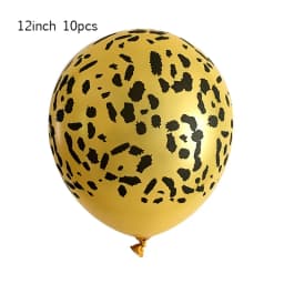 4/10Pcs 22inch 4D Round Animal Printed Leopard Zebra Tiger Giraffe Foil Balloons Jungle Safari Birthday Balloons Party Decor