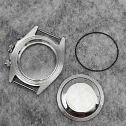 VK63 Watch Case with Sapphire Glass Stainless Steel Case with Ceramic Bezel Men's Watch Accessories for VK63 Quartz Movement