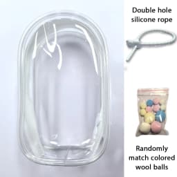 For Mini Labubu Pin For Love V4 Transparent Colorful Protector Case Doll Accessories Plush Doll Display Bag Outdoor Keychain Toy