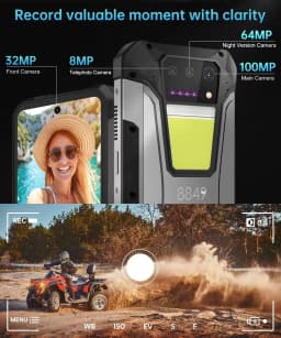 8849 Tank 2 PRO Unihertz Projector Rugged Smartphone 100 Lumen Android15 23800mAh 120W 512GB 100MP Camera Night Vision IP68 2026