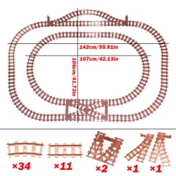 Train Track Railroad Accessories - City Train Track System with Railroad Crossing, Compatible with Major Brand Trains in Buildin