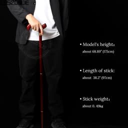 Red Wooden Handle 3-Pieces Walking Stick Men Detachable German Beech Wood Walking Canes Women Fashion Walking Sticks