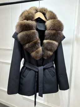 Janveny Luxury Women's Winter Down Jacket 2026 New Large Natural Real Fox Fur Cuff 90% White Duck Down Coat Female Feather Parka