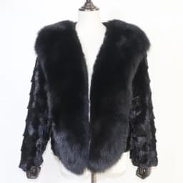 Real Mink Fur Coat For Women Winter Warm 100% Genuine Mink Fur Jacket With Fox Fur Collar Lady Quality Natural Mink Fur Overcoat