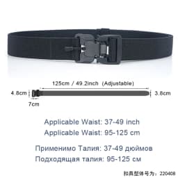MEDYLA Tactical Belt Quick Release Buckle Elastic Belt Casual Nylon Tool Training Belt Men's Belt MN057