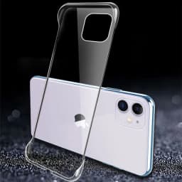 Plating PC Hard Frameless Phone Case For iPhone 11 12 13 14 15 16Pro Max XSMAX X XR XS 7 8PLUS Glossy Boundless Clear Back Cover