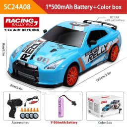 4WD Remote Control Car RC Drift 1:24 20KM/H High Speed Vehicle with LED Lights Racing Sport Toy for Adults Boys Girls Kids Gifts
