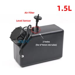 1.5L UV Ink Cartridge for UV Flatbed Printer Ink Bottle with Level Sensor Stirring Motor 1.5L Bulk CISS 1500ml White Ink Tank
