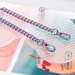 Purse Chain Strap, Rainbow Bag Replacement Chain for Shoulder Cross Body Sling Handbag Wallet Clutch Comfortable Metal Strap