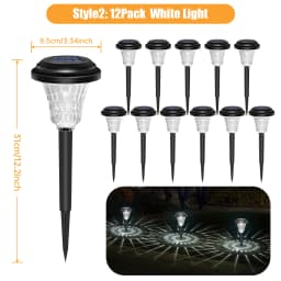 Solar Pathway Lights Outdoor Waterproof 12Pack Solar Garden Lights Auto On/Off LED Outdoor Solar Lawn Lights for Outside Pathway
