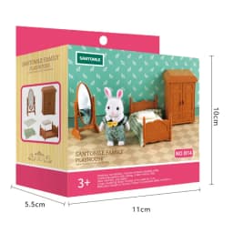 Forest Family Doll 1:12 Dollhouse Kitchen Accessories Mini Model Reindeer Animal Miniature Furniture Pretend Play For Girl Gifts