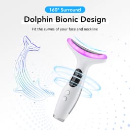 7 Colors LED Lights Neck Face Beauty Device EMS Vibration Massage Improve Neck Lines Anti Wrinkle Face Lifting Machine Tool