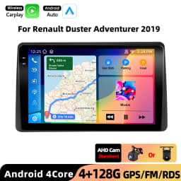 Podofo AI Voice Wireless Carplay Android Auto Radio For Renault Duster Adventurer 2019 Car Intelligent Systems BT 2din Autoradio