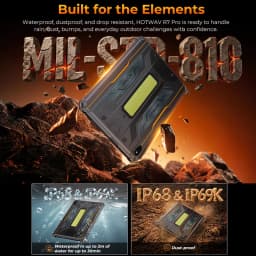 HOTWAV R7 Pro 10.1'' HD 120Hz Display 1080P Rugged Tablet 15600mAh Massive Battery 20W Fast Charging Android 16 Super Camping Light Pad 8GB RAM 256GB ROM 20MP + 5MP Camera Self-Developed AI Toolset Octa-core Tablet PC With Flexible Aluminum Stand