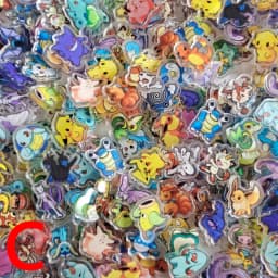 50PCS 3 Types Pocket Monsters Anime Kawaii Double-Decker Acrylic Sheet Collection Cartoon Periphery DIY Phone Case Gift