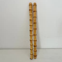 One Pair Handmade Nature Bamboo Purse Bag Handle Straight Long 33cm Handbag Bag Parts for DIY Handmade Craft Material