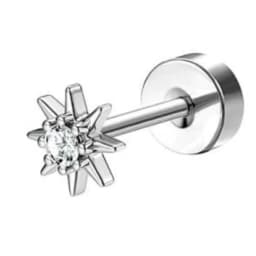 Bobisty 1pc Earrings for Sensitive Ears Surgical Stainless Steel Earrings for Women Dainty Flat Back Earring Stud Hoop Cartilage
