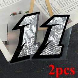2PCS 5CM Holographic Number 0-9 Sticker Set, Waterproof Vinyl Decal for Car Motorcycle Body